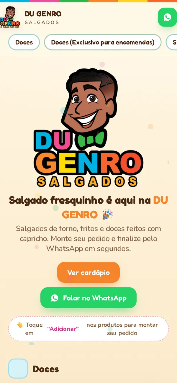 Catálogo da Du Genro Salgados